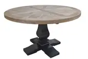 VI Velino Solid Timber Pedestal Base Round Dining Table
