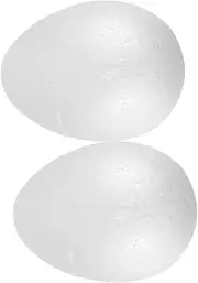 UPKOCH 2pcs Paintable Eggs for Decorations Simulation Eggs for Home Unique Crafting Supplies for Creative Projects Height Base