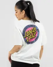 [Santa Cruz] Santa Cruz Women's Mfg Retro Dot T-Shirt in Off White Size 8 8 Off White