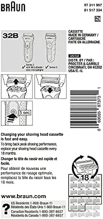 【日本代購】BRAUN 博朗 電動刮鬍刀片 替換刀片 32B (同F/C32B-6)