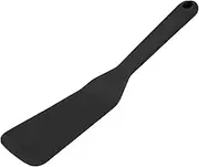 Cabilock Silicone Kitchen Spatula Non Stick Fish Turner Heat Resistant Cooking Utensil with Comfortable Handle for Eggs Pancakes and Vegetables Black Color