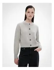 [Witchery] Cashmere Blend Cardigan in Light Grey Marle