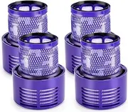 Dyson V11 Filter 4 Pack Replacement Filters for Dyson V11 SV14 SV17 SV22 Absolute Animal Extra Pro Torque Drive Vacuum Cleaner, Replacement Part #970013-02