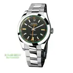 ROLEX 勞力士 MILGAUSS 116400GV 抗磁 綠玻璃116400 GV 黑色面盤 40MM