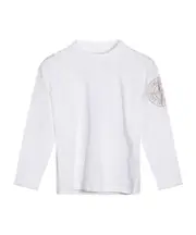 Stone Island Junior Compass Embroidered Long-Sleeved T-Shirt 8Y,12,6Y,14Y,2Y,12Y,10Y white