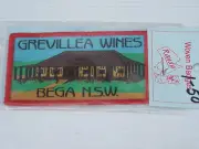 VINTAGE GREVILLEA WINES BEGA NSW EMBROIDERED SOUVENIR PATCH WOVEN CLOTH BADGE