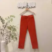 Jacadi Corduroy Warm Cotton Casual Griffon Pants in Maple Orange NWT Size 12Y