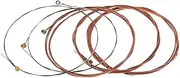 DR-012 Acoustic Guitar Strings Hexagon Alloy Wire Pure Copper Wound Anti-Rust Coating Membrane 6 Strings Set Coppery&Chrome DR-012