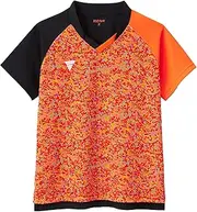 [VICTAS] V-LGS506 Table Tennis Game Shirt, Certified by The Japan Table Tennis Association, Sweat Absorbent, Quick-Drying, Orange, XL 512504