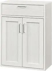 Shirai FUL-8055DHWH Cabinet, Cupboard, Kitchen Storage, Free Combination, Perfect Size for Single Living Rooms or Small Spaces, White, White Woodgrain, Basic Design, Width 22.4 x Depth 11.6 x Height