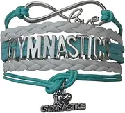 Gymnastics Bracelet, Gymnastics Jewelry, Infinity Love Charm Bracelet for Gymnasts