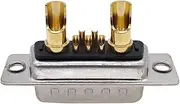 1PCS 7W2 20A 30A 40A Gold Plated high Current Connector D-SUB Adapter 5+2 Plug Jack Machined Pin Full Gold Flash Wire(20A Male and Shell)