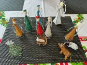 African complete seed bead NATIVITY Christmas Creche set 11 pc handmade Africa