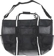 [TANIQIACA] Mesh Beach Bag Lightweight Foldable Waterproof Large Shoulder Bag with Pocket, Ideal for Vacation Travel, Beach, Picnic, Camping, Made of Nylon, Easy to Carry