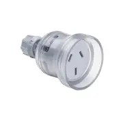 Clipsal Flexible Cord Extension Socket Rewireable 3 Pin 10Amp Transparent - 438