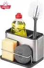 Stainless Steel Sink Caddy Sponge Holder Grey Kitchen Bench Organiser Storage