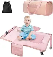 Toddler Airplane Bed Travel Bag 2 in 1, Portable Kids Plane Seat Extender, Carry On Duffel Bags for Women Gym Hospital Weekender, Baby Flight Essentials Footrest Flyaway Must Have for Infant