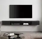 WAMPAT 70 inch Black Floating TV Stand for 75 inch TV, Media Console