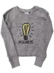 Girls Gray Genius Sweatshirt Mononpoly Electric Company Lightbulb Sweat Shirt