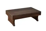 SINOBEST Wood Step Stool, Portable Rectangle Bed Stool, Small Step Ladder for...