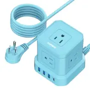 Power Strip with USB-C (3.0A), Surge Protector (700J), 10 FT Extension Cord w...