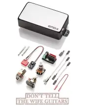 EMG HAX CHROME ALNICO HUMBUCKER SIZED SINGLE COIL PICKUP SHORT POTS & WIRING