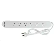 PUDNEY P4048 6 Outlet Surge Protected Powerboard with 2x USB - Overload Protection [P4048]