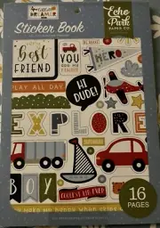 Echo Park LITTLE DREAMER BOY Sticker Book 16 Pages