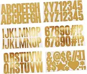 HYTROVE Alphabet Sticker Kit 6 Sheets of Adhesive Letters Number Decals for Mailbox Car Window Bulletin Board