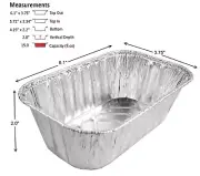 Handi-Foil 1 lb. Aluminum Foil Mini-Loaf/Bread Pan - Disposable Tins HFA # 317