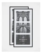 [Cooper & Co] Metal 3 Slot Collage Photo Frame 13x18cm Set Of 2 in Black