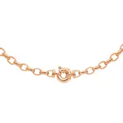 9ct Rose Gold 48cm Solid Belcher Bolt Ring Necklace