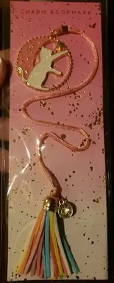 Oliver Smith & Co. Charm Tassel Bookmark CAT, MOON, AND STARS