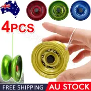 4X Aluminum Professional Yo-Yo Bundle Bearing Ball Kids Toy Magic YoYo OZ