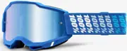 100% Accuri 2 Extra Yarger Motocross Goggles, white-blue for Men One Size White Blue