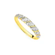 9ct Gold Diamond Ribbon Band