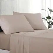 1 x Luxton Pure Plain Soft Sheet Set Linen (Single, King Single, Double, Queen, King) Single