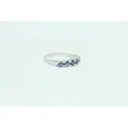 925 Sterling Silver Band Ring With Natural Blue Sapphire Stones For Girls
