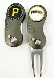 GOLF SWITCHBLADE Pittsburgh Pirates DIVOT REPAIR TOOL + Ballmarker Gray