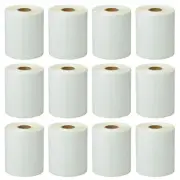 12 Rolls 750 Labels 4x2 Direct Thermal for Zebra LP 2824 2844 2442 Eltron ZP450
