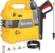 Cordless Electric Pressure Washer Compatible for DEWALT 20V Battery 1015 PSI Cordless Power Washer with Brushless Motor 9000 RPM, 4 Nozzles for Car Floor Patio Wall Cleaning (Battery Not Included)