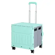 Emajin Shopping Trolley Cart PP Foldable Grocery Storage Portable Bag 75L Green