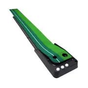 Portable Auto-Return Golf Practice Putting Mat Putter Trainer Indoors Outdoors