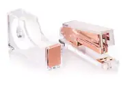 Staple & Stick Office Supplies Designer - Acrylic Lucite Rose Gold Stapler & ...