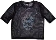 [Rock Off officially licensed products] Grateful Dead Stealy Glitter Ball Mesh Crop Top