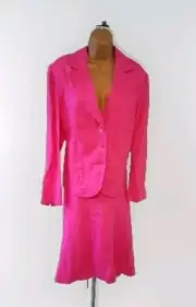 Garry Weber Hot Pink Suit, New With Tags, Size 16/18, Linen, Special Occasions.