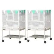 Bird Cage Splash Net Cover Interaction Splash Proof Barrier for Parrots Cage