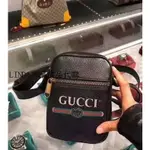 二手精品 GUCCI 古馳 523591 荔枝皮 白色 塗鴉小號 相機包 斜挎包