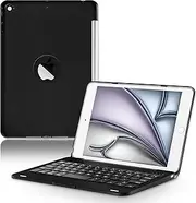 Ultra-Slim Wireless Keyboard Case for iPad Mini 4 / Mini 5, Durable Plastic Alloy Shell, Smart Folio Case with Auto Sleep/Wake Function, Silent Typing Experience (iPad Mini 4/5 Black)