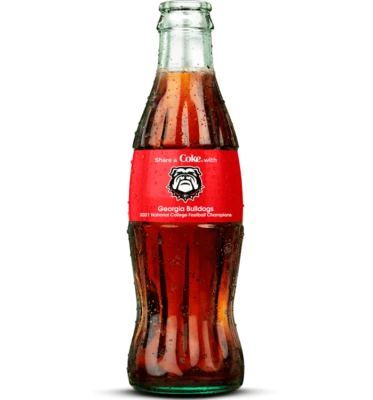 Georgia Bulldogs 2022 National Champions Coca Cola UGA Bottle Coke Bottle NEW